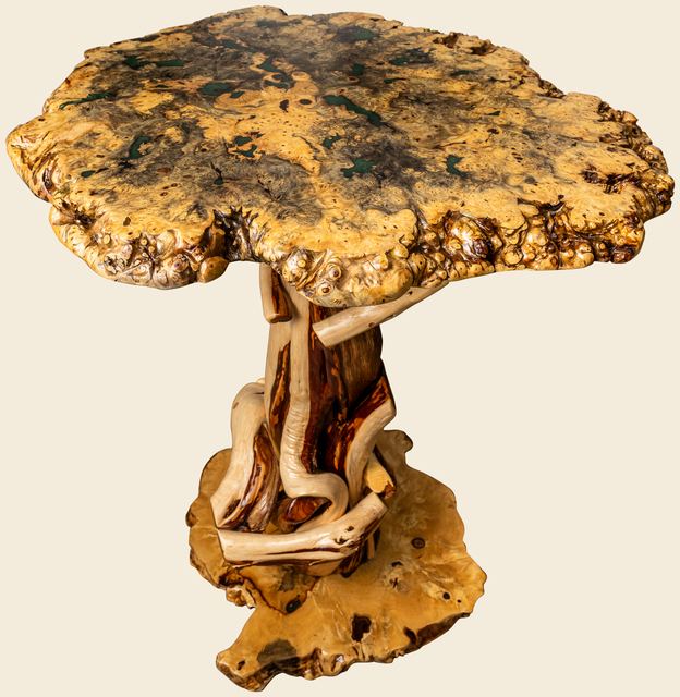 Buckeye Burl Pub Table, Buckeye Burl