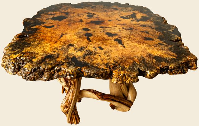 Buckeye Burl Dining Table, Buckeye Burl