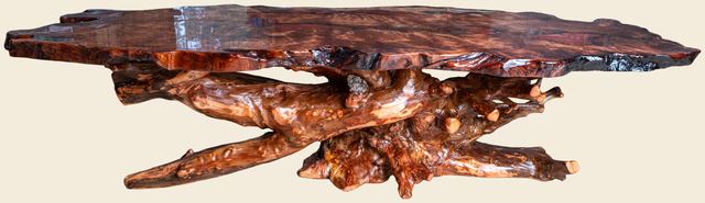 Redwood Burl Coffee Table, Redwood Burl