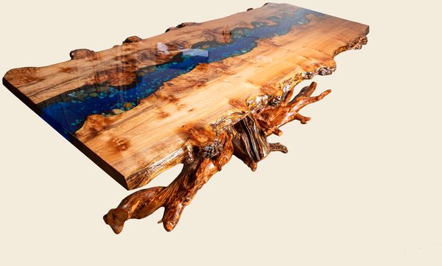 Maple Burl River Table, Maple Burl