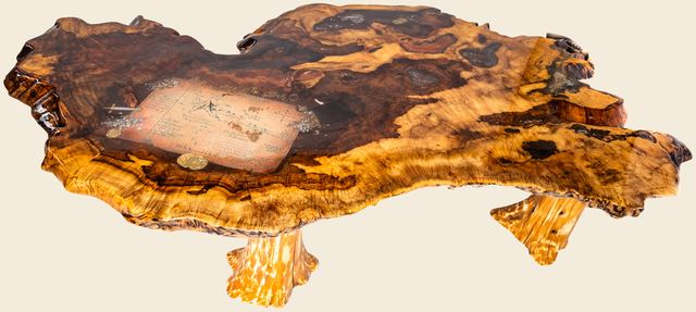 Myrtle Burl Custom Coffee Table, Myrtle Burl