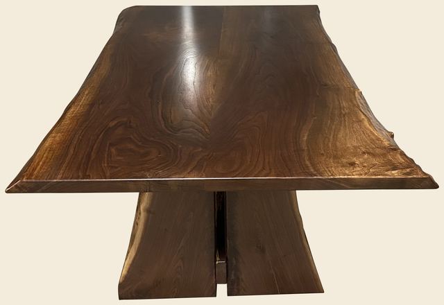 Bookmatched Walnut Dining Table, Walnut